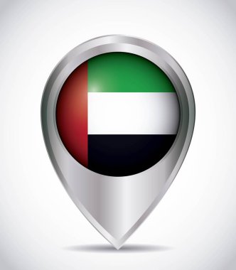 İşaretçi ile Birleşik Arap Emirlikleri bayrağı 
