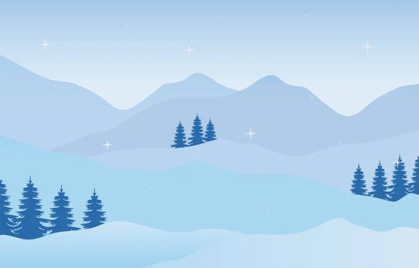 Svátek vánoční zimní krajina — Stockový vektor