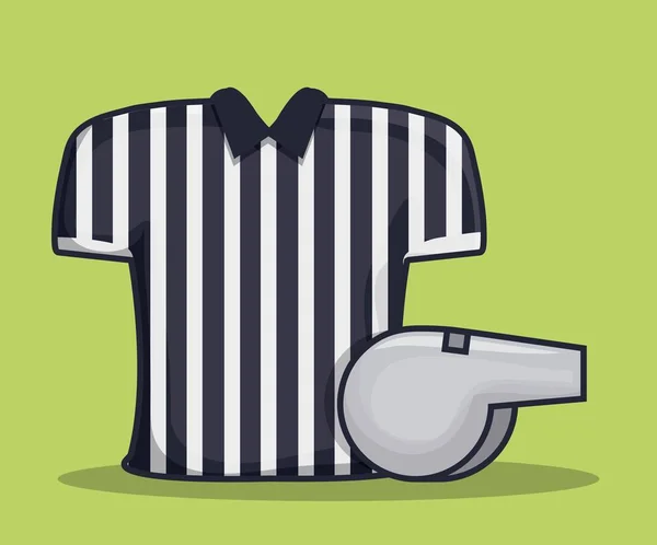 Chemise d'arbitre uniforme football américain — Image vectorielle