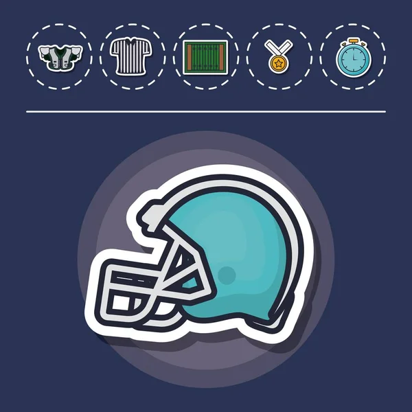 Colorfull american football icon — Stock Vector