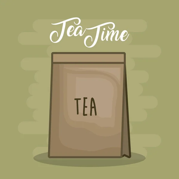 Ícone saco de chá — Vetor de Stock