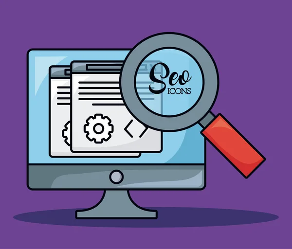 OPTIMISATION SEO et WEB concept — Image vectorielle