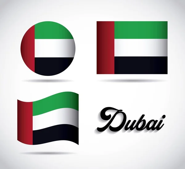 Národní vlajka Spojených arabských emirátů — Stockový vektor