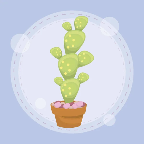 Cactus en diseño de maceta — Vector de stock