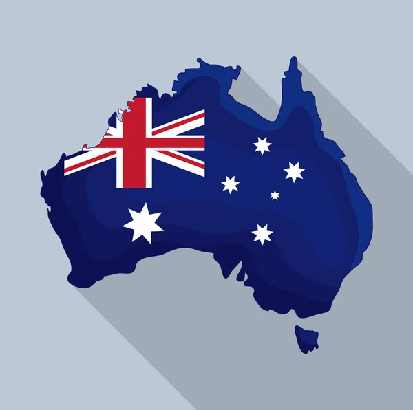 Heureux australie carte de jour de l'Australie — Image vectorielle