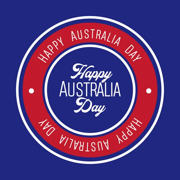 Etiqueta feliz día australia — Vector de stock