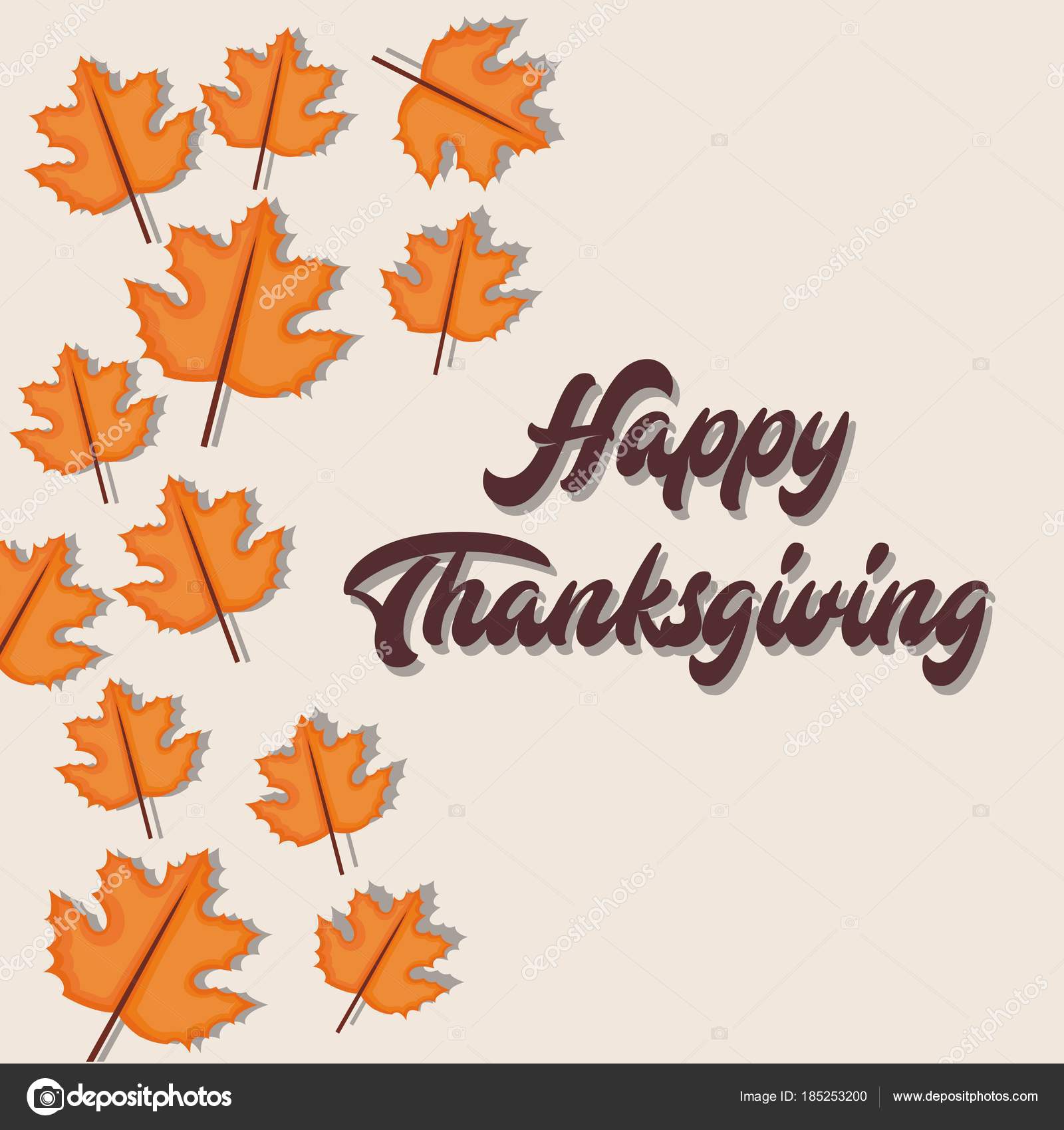 Joyeux Thanksgiving Carte Image Vectorielle Par Djv C Illustration