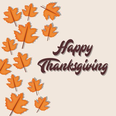 Mutlu Şükran günü kartı