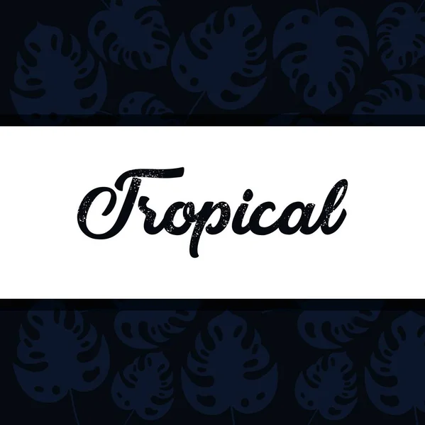 Fondo de flores tropicales — Vector de stock