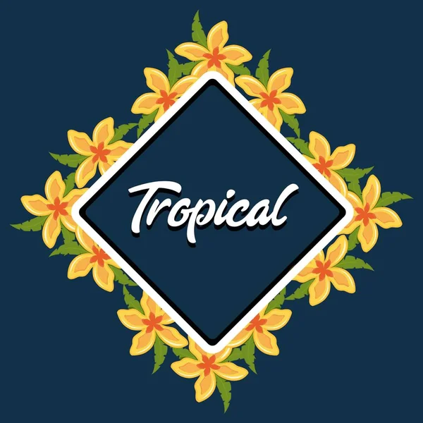 Flores tropicais fundo —  Vetores de Stock