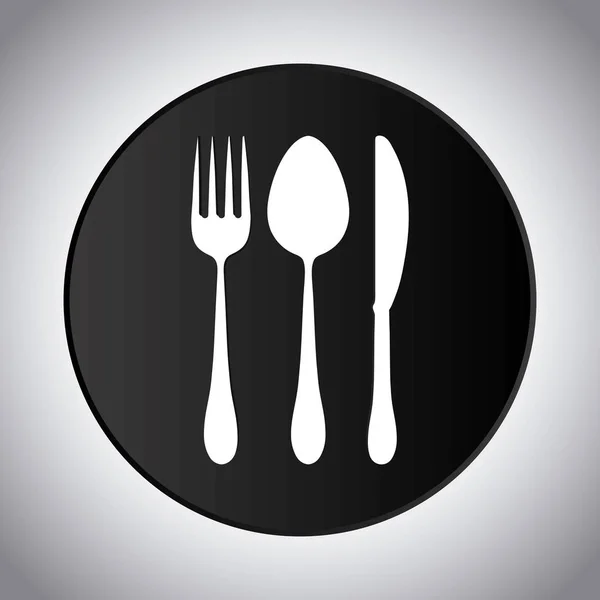 Fork spoon knife cutlery symbol — Stock Vector