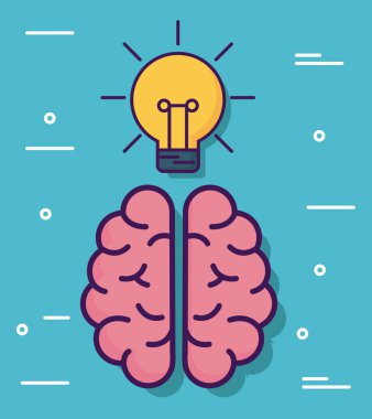 Beyin karikatür tasarım