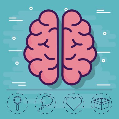 Beyin karikatür tasarım