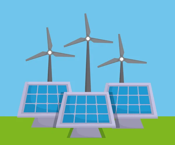 Diseño de energías renovables — Vector de stock