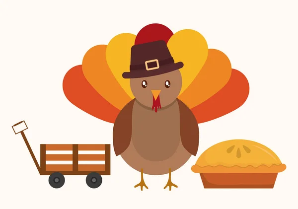 Joyeux Thanksgiving design — Image vectorielle