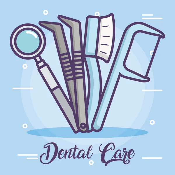Diseño de cuidado dental — Archivo Imágenes Vectoriales