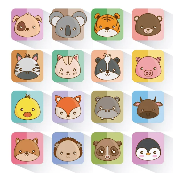 Design de animais bonitos — Vetor de Stock