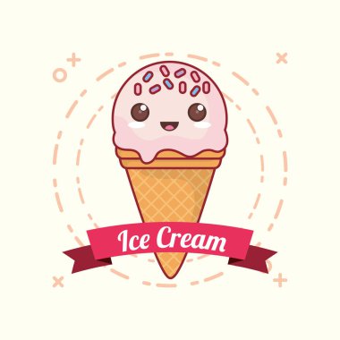 Kawaii dondurma tasarım