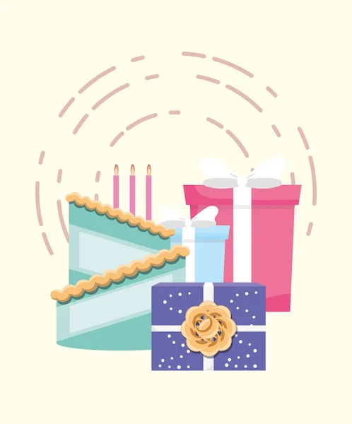 생일 디자인 축하 해 — 스톡 벡터