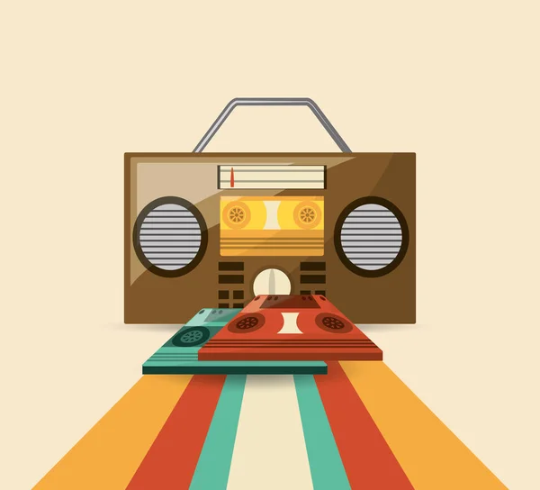 Diseño de música retro — Archivo Imágenes Vectoriales