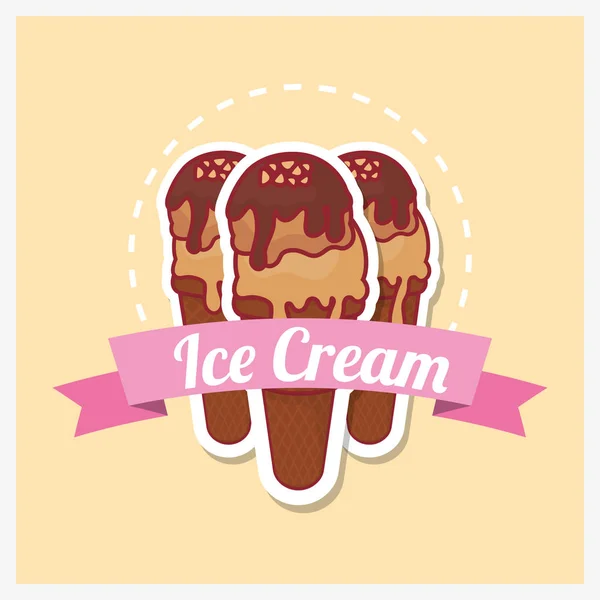 Ice cream design — Stock Vector