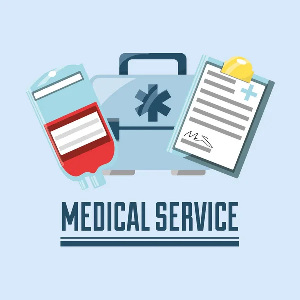 Diseño del servicio médico — Vector de stock