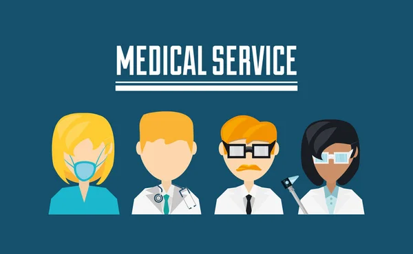 Проектирование медицинских услуг — стоковый вектор