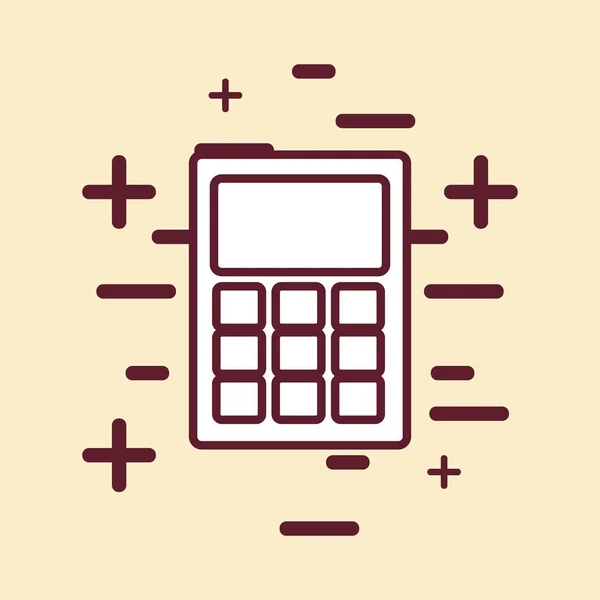 Rekenmachine pictogram afbeelding — Stockvector