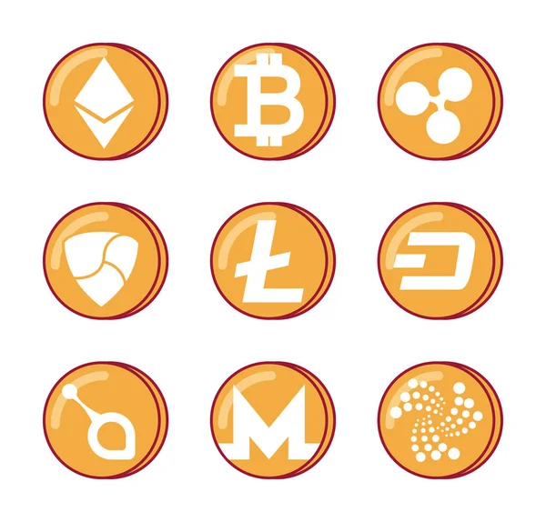 Cryptocurrency exchange design — Stock Vector