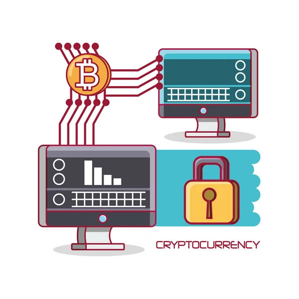 Cryptocurrency exchange design — Stock Vector