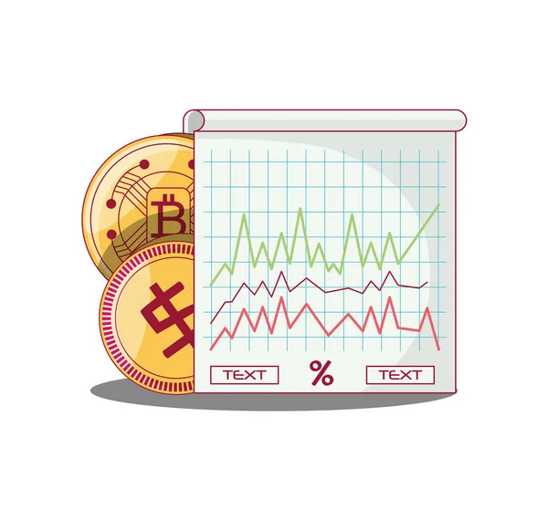 Concetto di progettazione criptovaluta — Vettoriale Stock