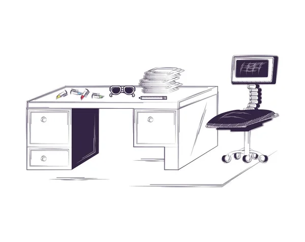 Дизайн столового та офісного приладдя — стоковий вектор