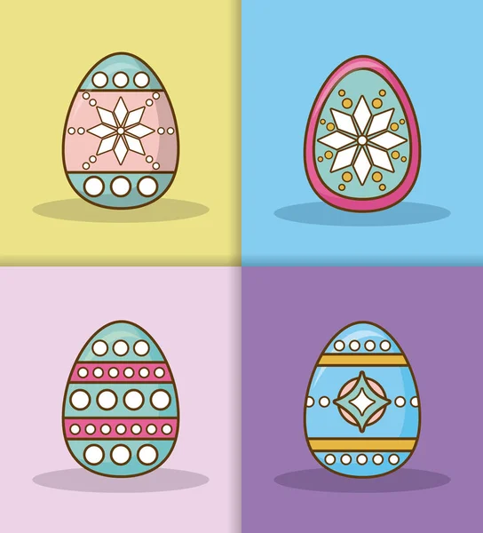 Diseño de huevos de Pascua — Vector de stock