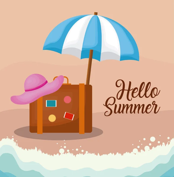 Bonjour Summer Design — Image vectorielle