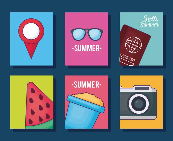 Hola diseño de verano — Vector de stock