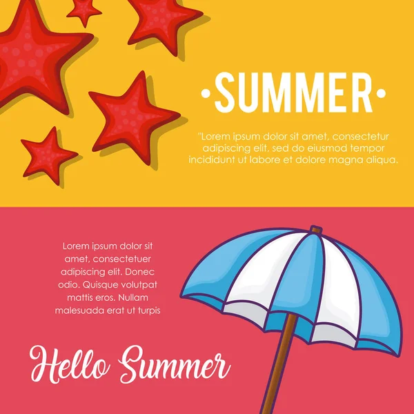 Hola diseño de verano — Vector de stock