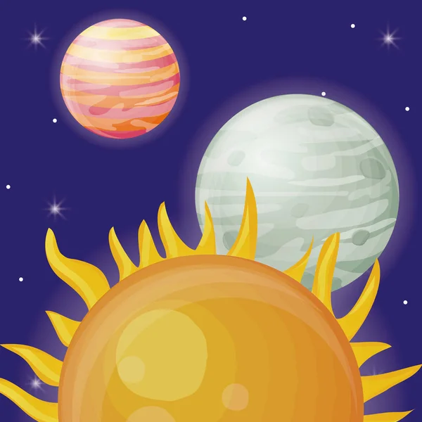 Conception du système solaire — Image vectorielle