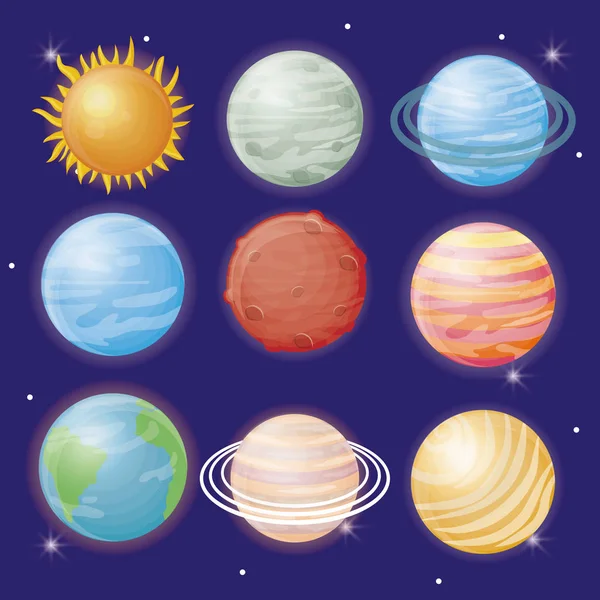 Conception solaire du système — Image vectorielle
