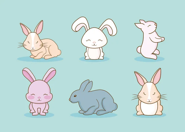 可爱的兔子设计 — 图库矢量图片