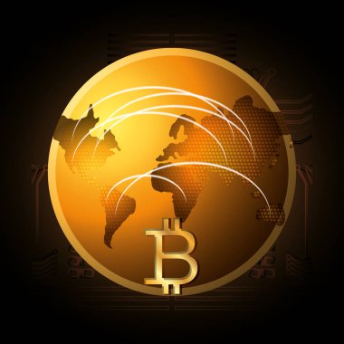 bitcoin ve dünya planet tasarım 