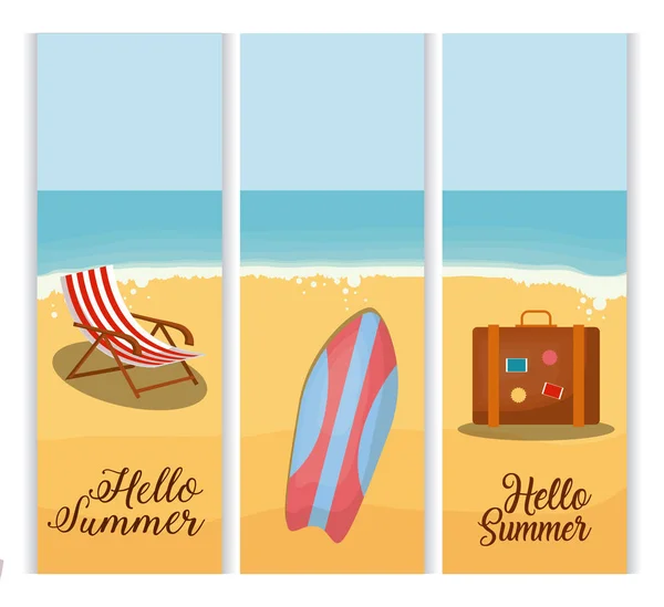 Hello summer design — Stock Vector