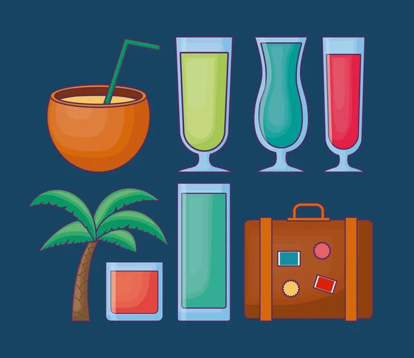 Cocktails Drinks Design — Stockvektor