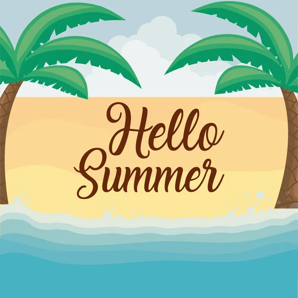 Hello summer design — Stock Vector