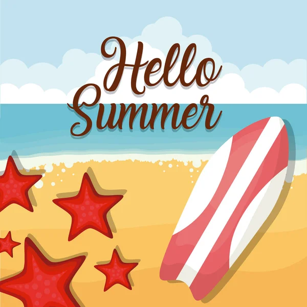 Bonjour Summer Design — Image vectorielle