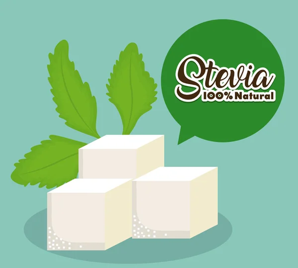 Diseño de concepto de Stevia — Vector de stock