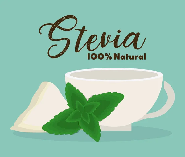 Diseño de concepto de Stevia — Vector de stock