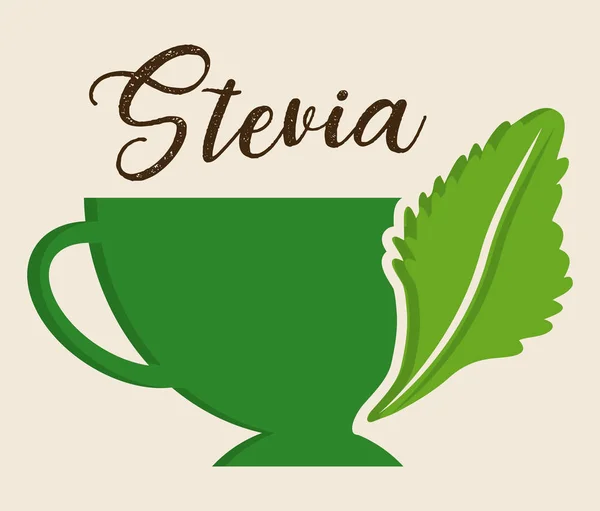 Diseño de concepto de Stevia — Archivo Imágenes Vectoriales