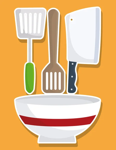 Ustensiles de cuisine design — Image vectorielle