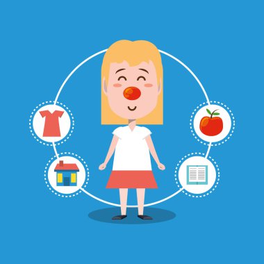 Kırmızı burun gün tasarım