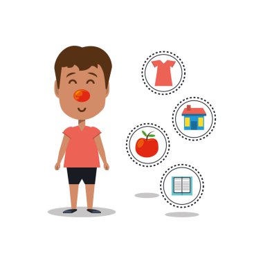 Kırmızı burun gün tasarım